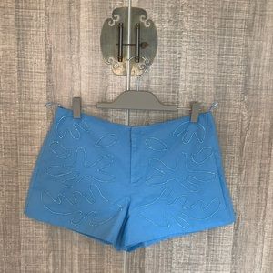 Zara Beaded Linen‎ Blend Shorts